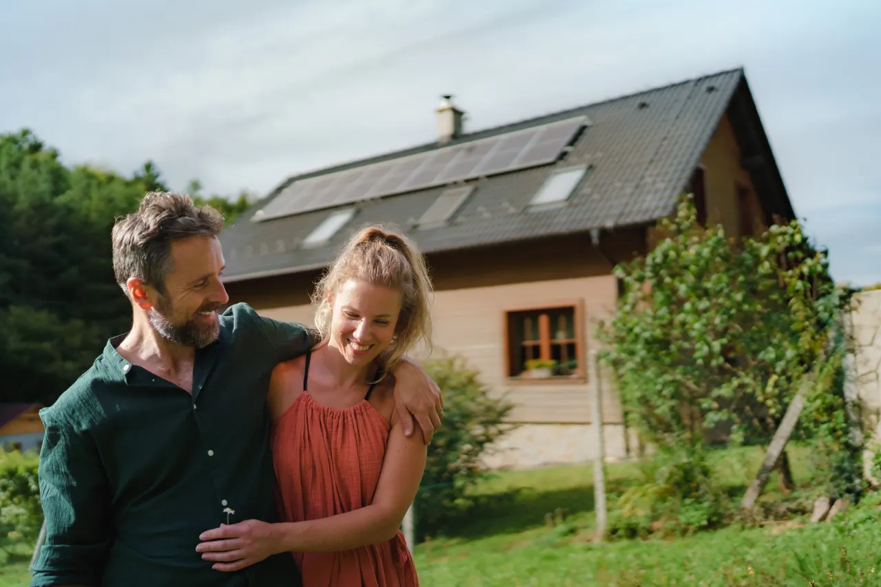 Zufriedene Kunden mit geförderter Wärmepumpe
